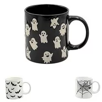 Halloween kerámia bögre pókháló mintával 4 dl