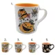 Halloween kerámia bögre 3cicával , tökkel  4 dl
