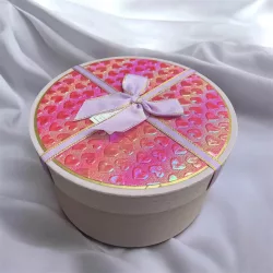   Papír doboz kerek 3db-os szett szivárványos 20x11;17x9,5;14x8 cm 