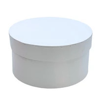 Papírdoboz kerek 17x9 cm fehér