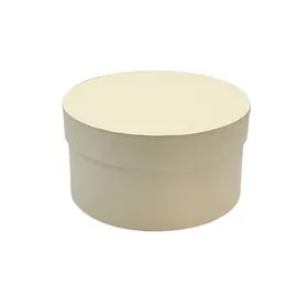 Papírdoboz kerek 17x9 cm krém