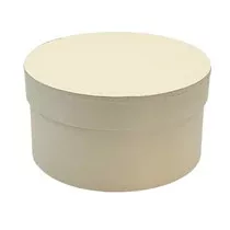 Papírdoboz kerek 17x9 cm krém