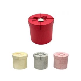 Papírdoboz kerek 12x12 cm 4 színben válaszható/db 