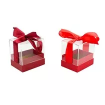 Akril doboz mini 2 féle színben választható piros vagy bordó 8x6x8cm