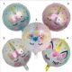 Lufi kerek Unikornisos 45cm 5 féle válaszható/db 