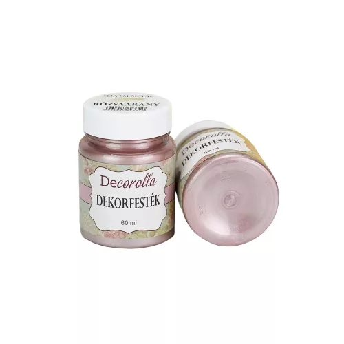 Selyem metál dekorfesték 60ml rózsaarany