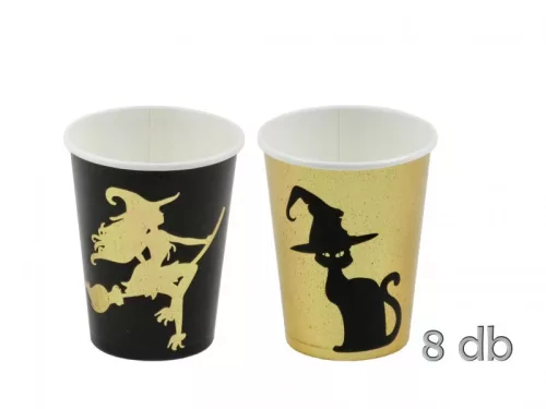 Halloween papír pohár boszis 8db 220ml