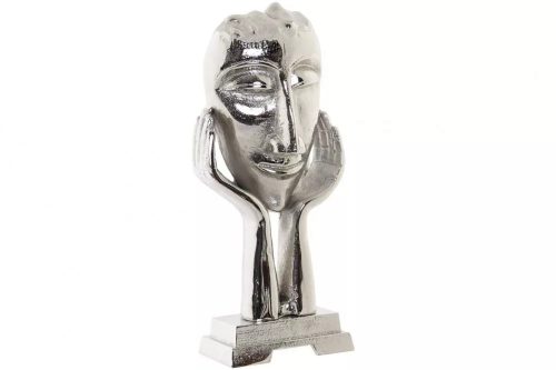 Figura aluminium fej ezüstözött 17x10x37cm