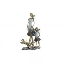 Szobor lányok kék 16x9,5x24cm