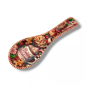 Fakanáltartó 26*9*3cm   3D - Boldog Karácsonyt poharas