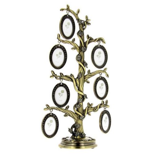 Családfa képkeret bronz 7db kép