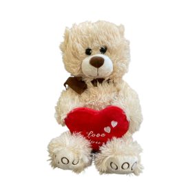 Plüss világos barna maci figura diplomás 35cm