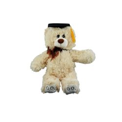 Plüss világos barna maci figura diplomás 35cm