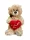 Plüss  barna maci figura  szívvel 35cm