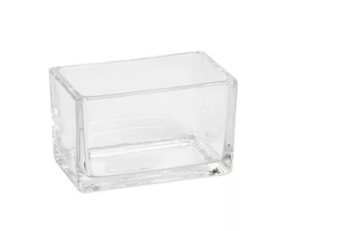 Szögletes üveg tál 10x6x6cm