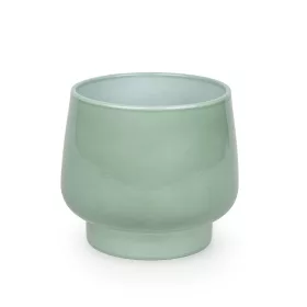 Krug kerámia kaspó lakozott zsályazöld 12cm