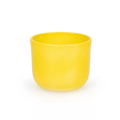 Ronan kerámia kaspó lakozott sárga 8cm