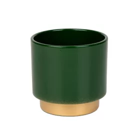 Milo orchidea váza fenyőzöld-arany 12cm