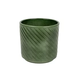 Elsie hengerkaspó fényes fenyőzöld 12cm