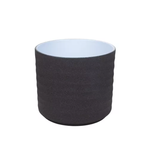 Érdes felületű Wave henger kaspó grafit 12cm