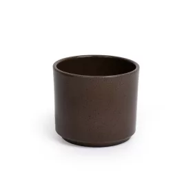 Cylindro kerámia kaspó mázas barna 12cm