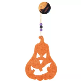   Halloween akasztós filc körte formájú tökfej dekoráció narancssárga 20cm