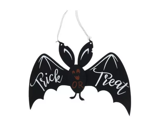 Denevér „Trick or Treat” felirattal
