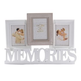 Fa képkeret memories fehér