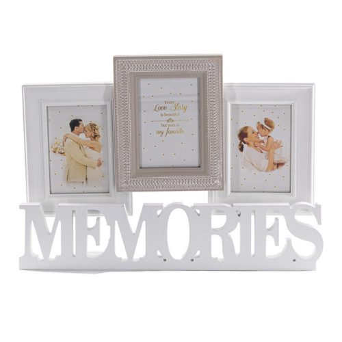 Fa képkeret memories fehér