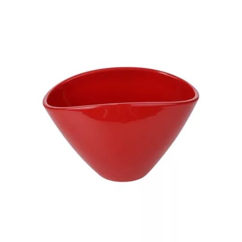 Ovum csónak  kaspó kerámia  piros 20 cm