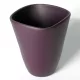 Szögletes orchidea váza matt padlizsán 12cm