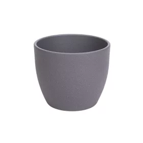 Base struktur kerámia kaspó matt szürke  8cm