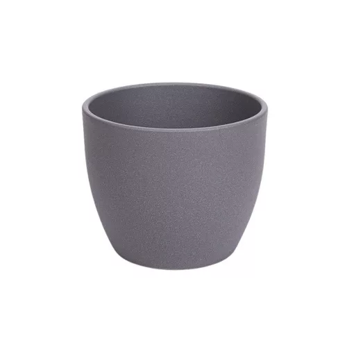 Base struktur kerámia kaspó matt szürke  8cm
