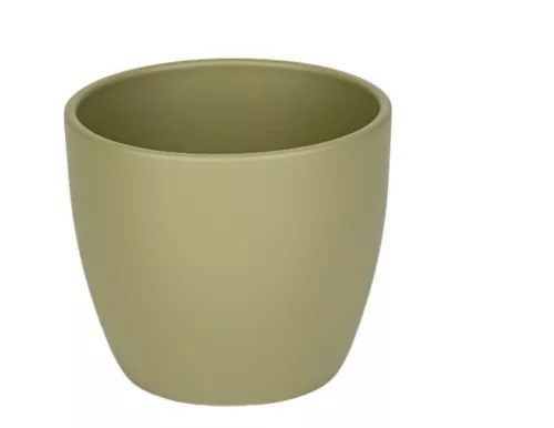 Base kerámia kaspó matt kheki 8cm