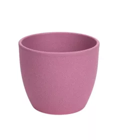 Base struktur kerámia kaspó matt rózsaszín  8cm