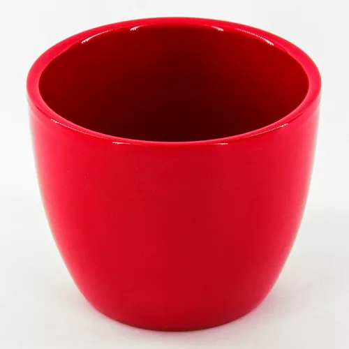 Base kerámia kaspó piros 10cm