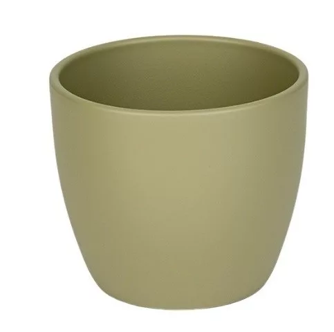 Base kerámia kaspó matt kheki 10cm