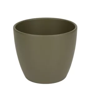 Base kerámia kaspó matt - olivazöld 10cm
