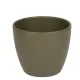 Base kerámia kaspó matt - olivazöld 10cm