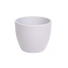 Base struktur kerámia kaspó matt világosszürke  11cm