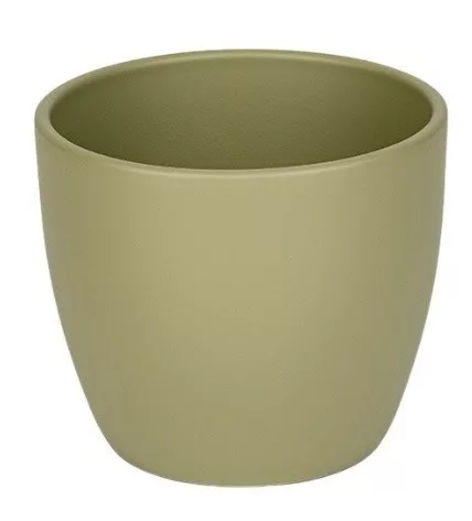 Base kerámia kaspó matt kheki 11cm