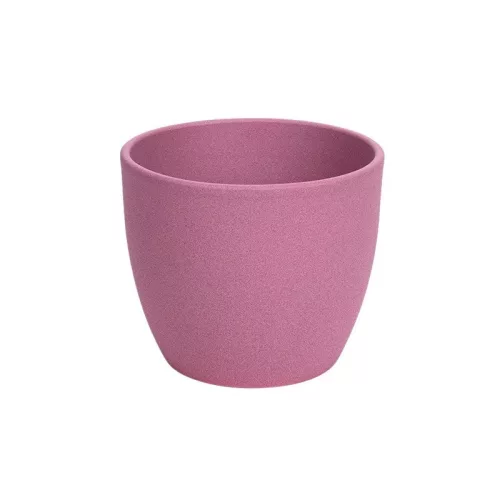 Base struktur kerámia kaspó matt rózsaszín  11cm