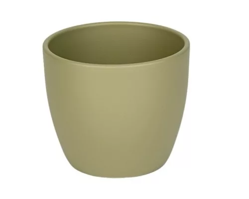 Base kerámia kaspó matt - kheki 13cm