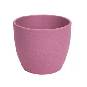 Base struktur kerámia kaspó matt rózsaszín  13cm