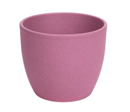Base struktur kerámia kaspó matt rózsaszín  13cm