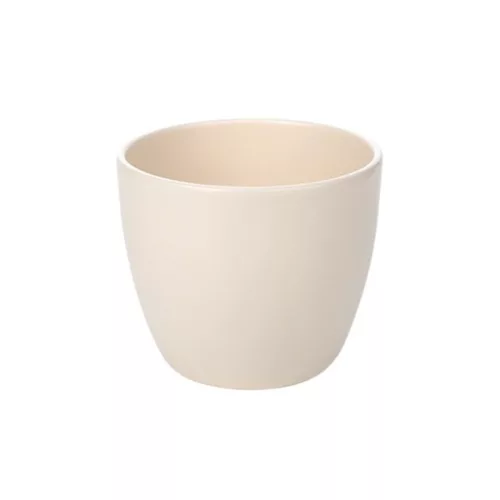 Base kerámia kaspó matt vajszín 13cm