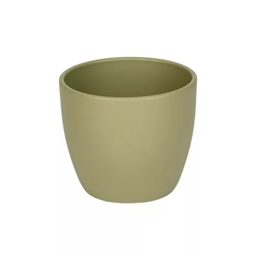 Base kerámia kaspó matt - kheki 15cm