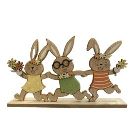 Fa dekor nyuszik 28x19cm