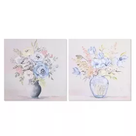 Vászonkép kék virágok vázában 2 féle 80x2,8x80cm/db