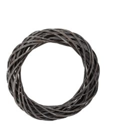 Fonott koszorú alap szürke 25x5cm